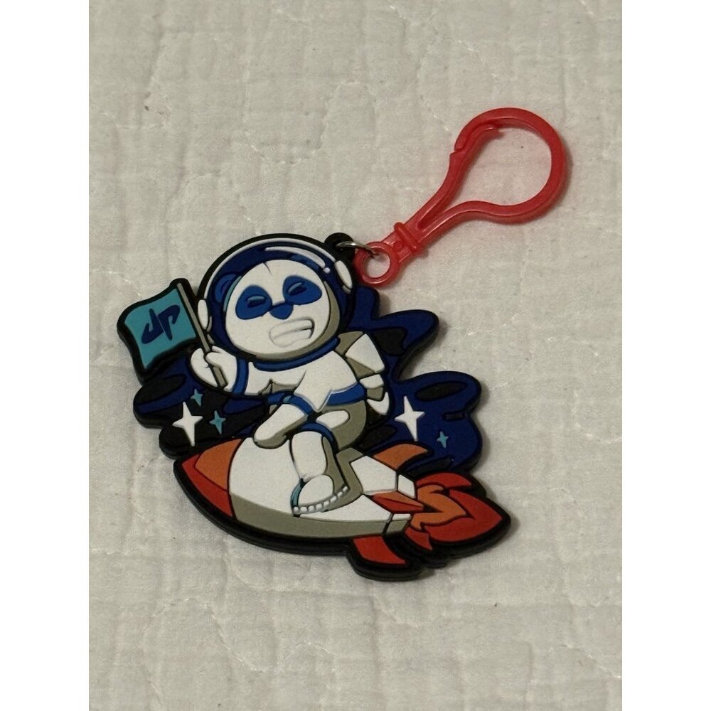 Panda Astronaut Rocketship Dude Perfect KeyChain RARE Backpack Keys Accessory - Picture 4 of 4